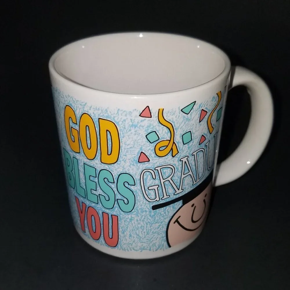 VTG God Bless You Graduate Mug Graduation Gift 1993 Bob Siemon (in original box)
